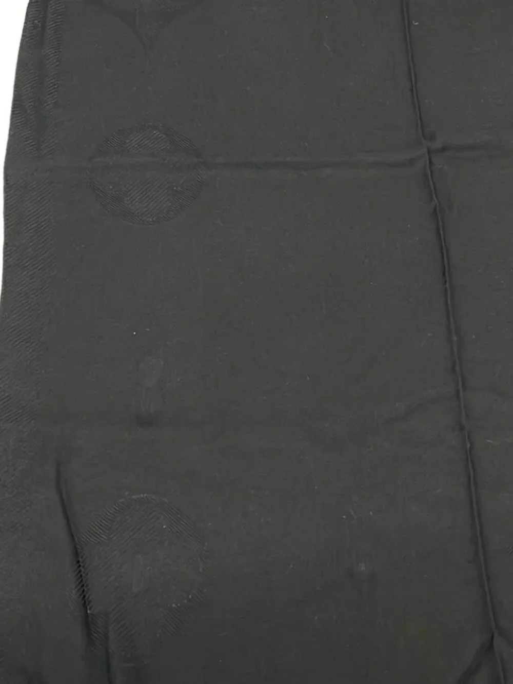 LOUIS VUITTON Black Scarf Cashmere Silk